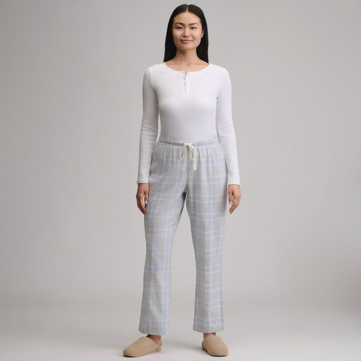 Women's Stines Flannel Sleep Pants-Light Gray-31