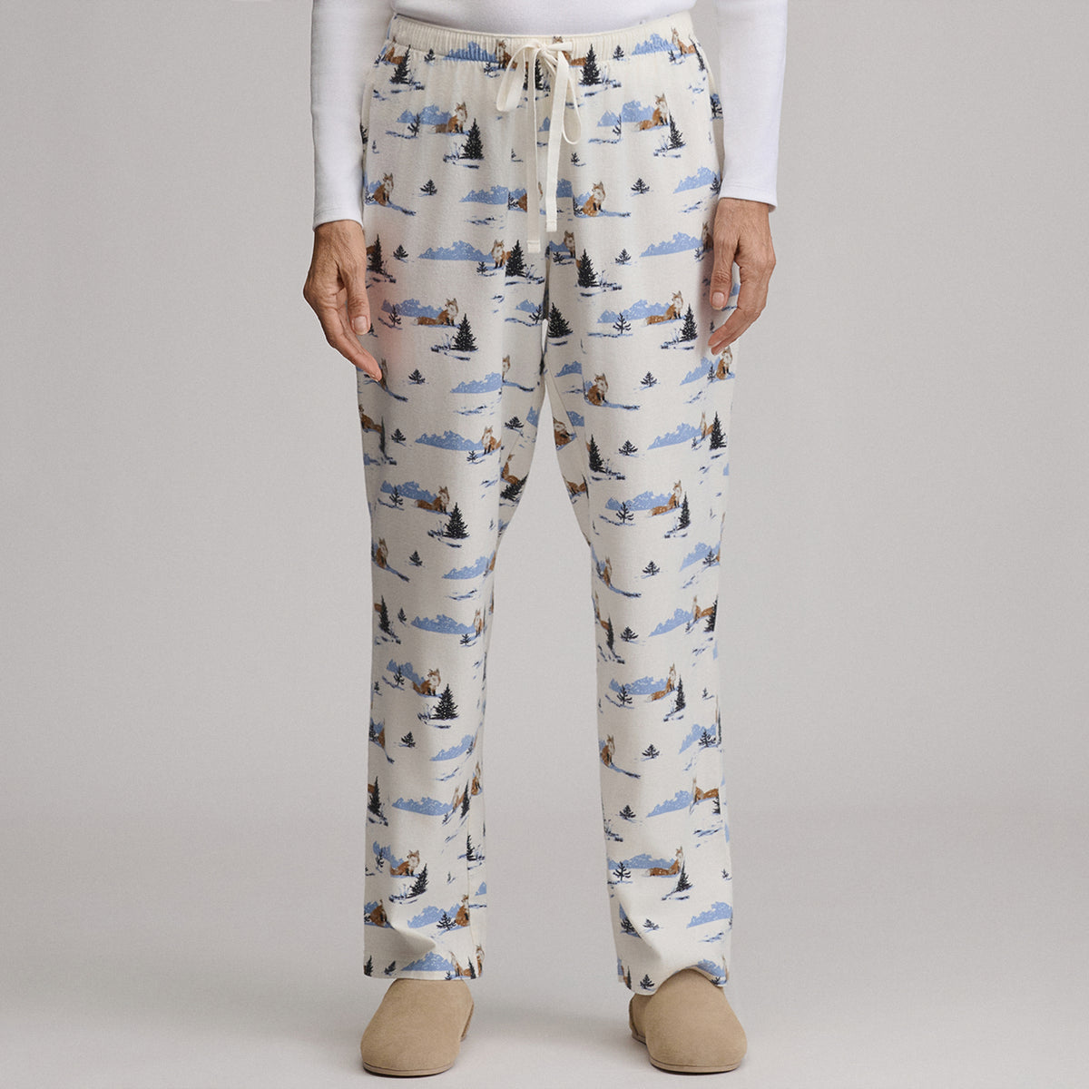 Women's Stines Flannel Sleep Pants-Snow-36