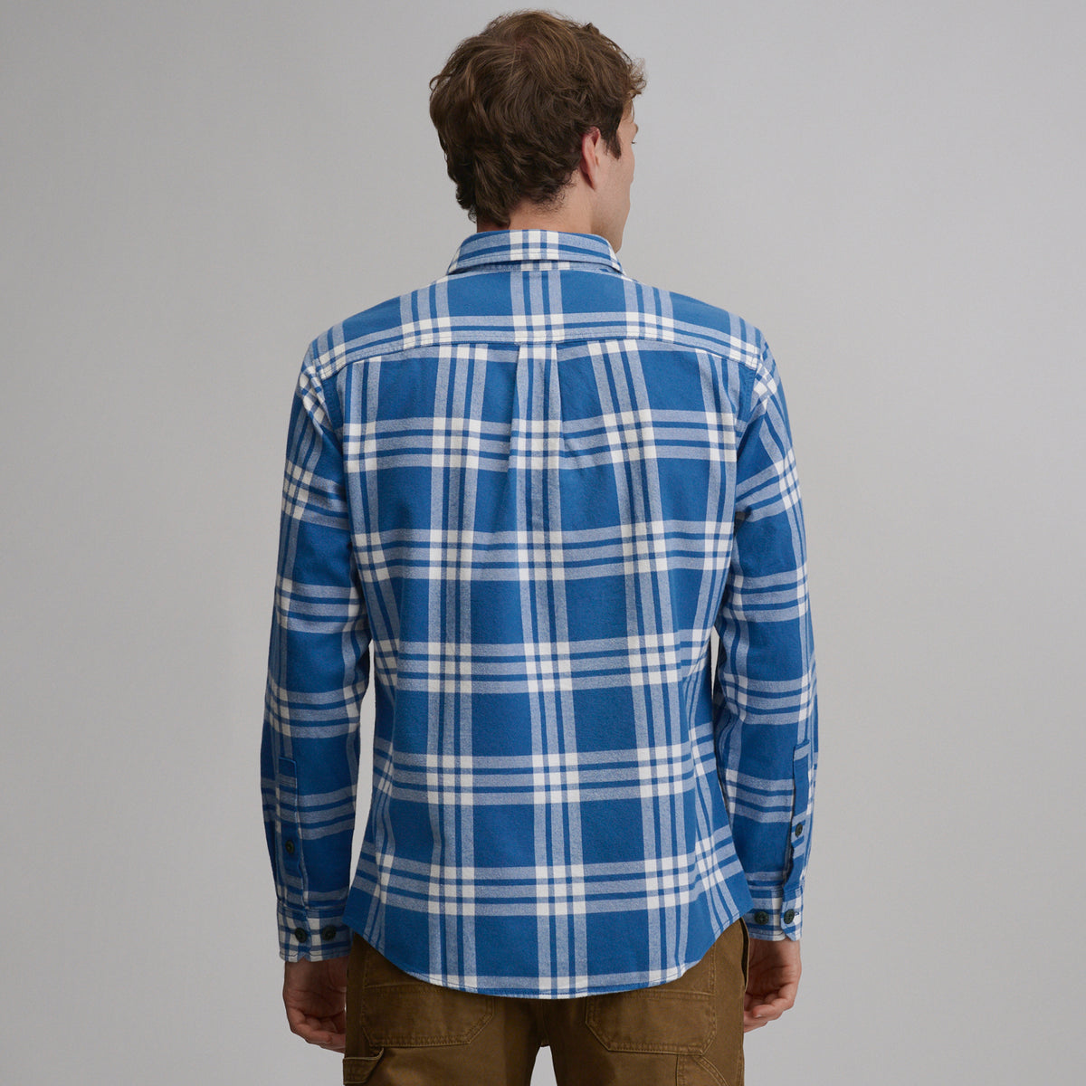 LS Eddie Bauers Favorite Flannel -Classic-Dk Chambray-30