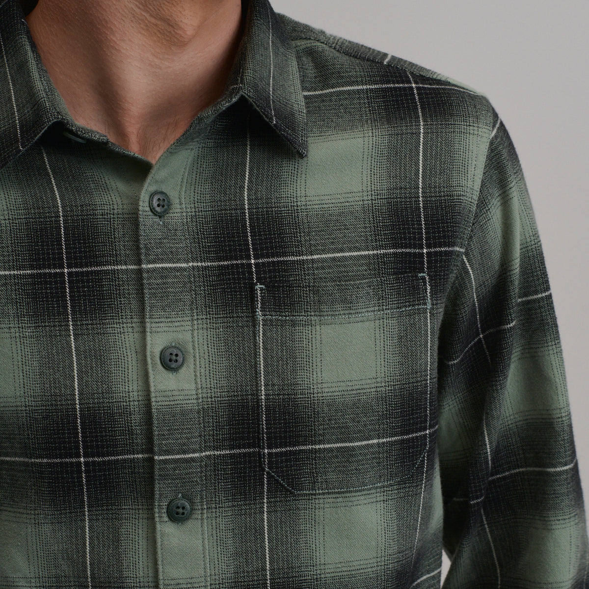 LS Eddie Bauers Favorite Flannel -Classic-Dark Sage-39