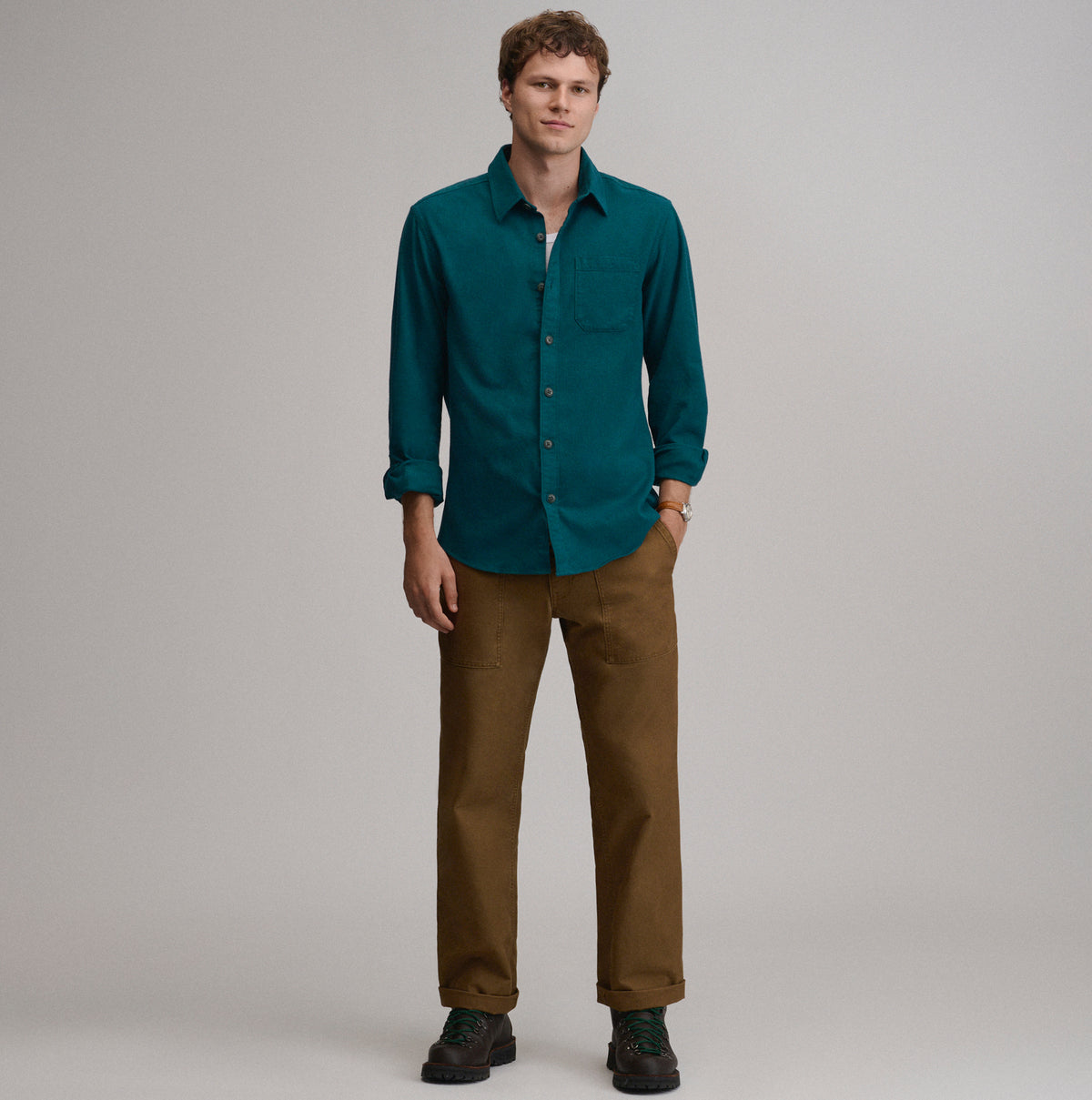 LS Eddie Bauers Favorite Flannel -Classic-Sea Glass-44