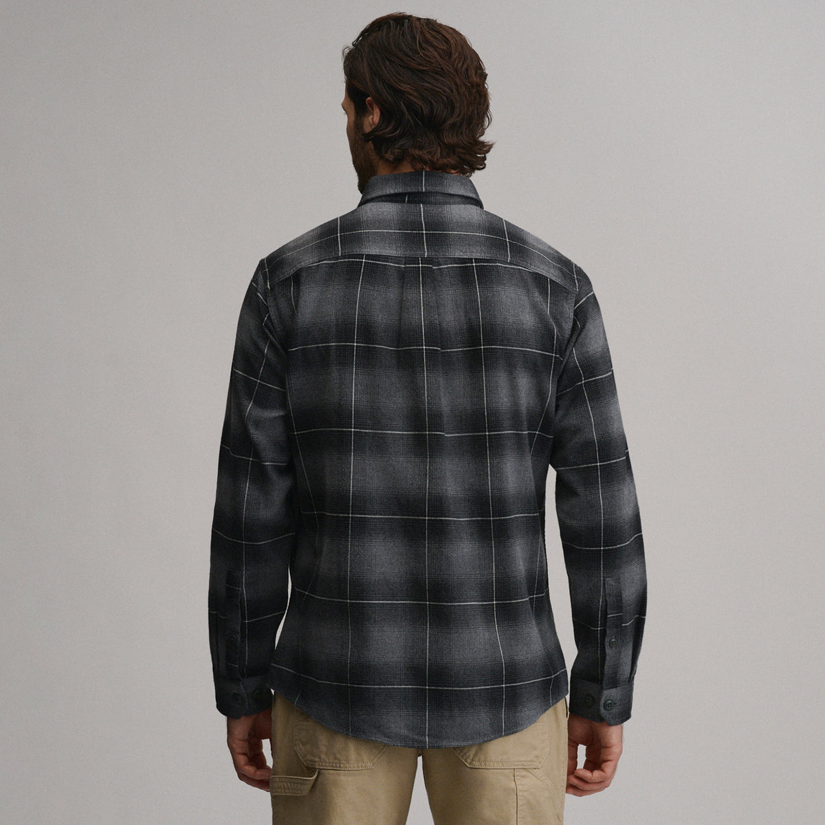 LS Eddie Bauers Favorite Flannel -Classic-Gray-46