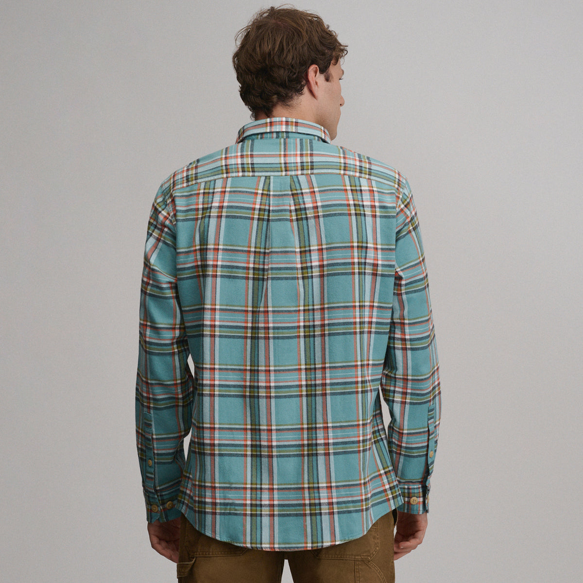 LS Eddie Bauers Favorite Flannel -Relaxed-Dark Seafoam-30