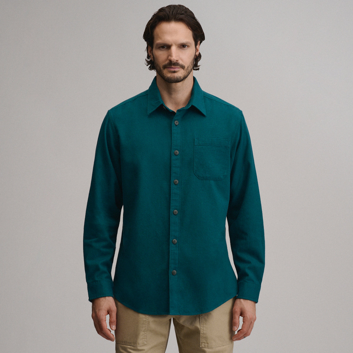 LS Eddie Bauers Favorite Flannel -Relaxed-Sea Glass-37