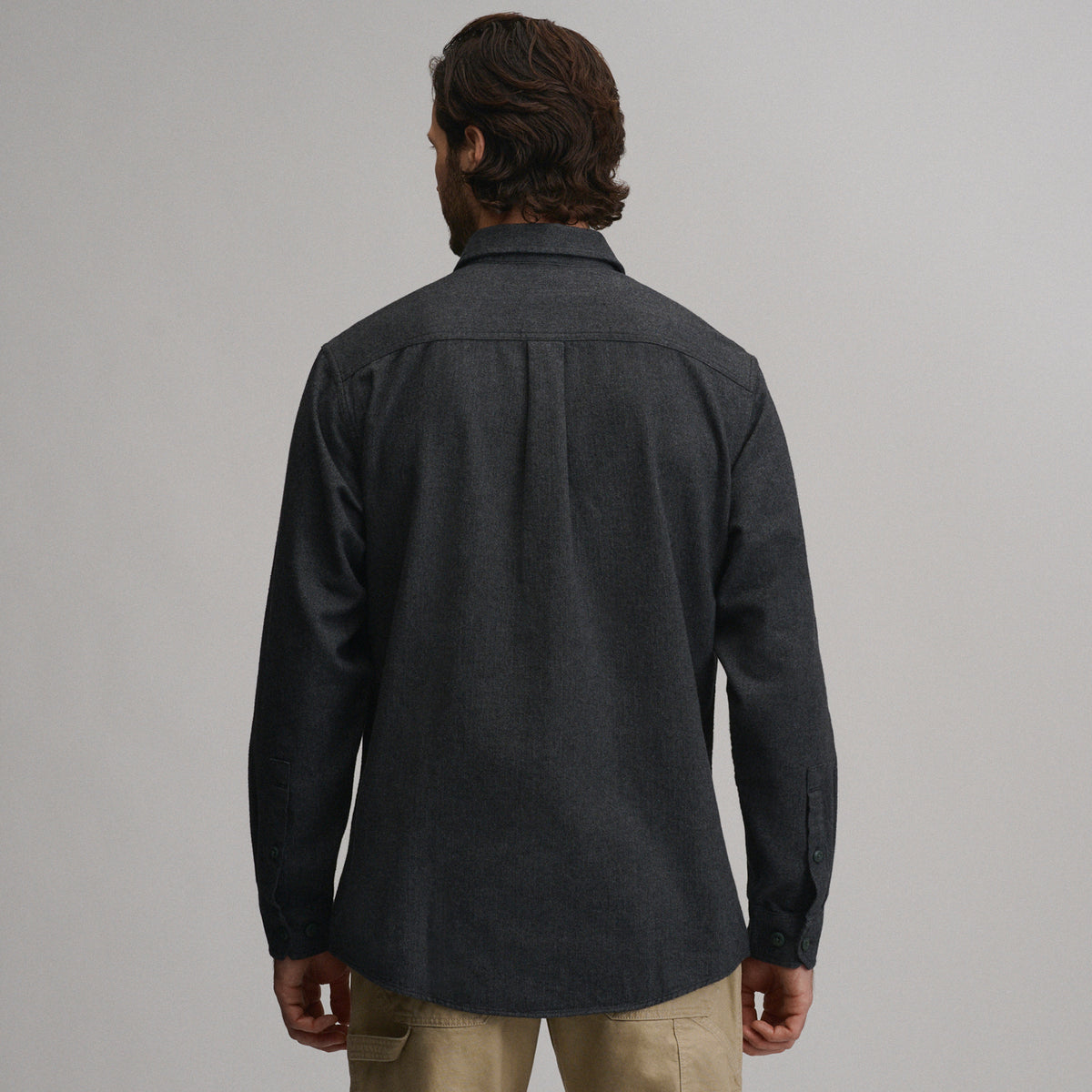 LS Eddie Bauers Favorite Flannel -Relaxed-Smokedgray-66