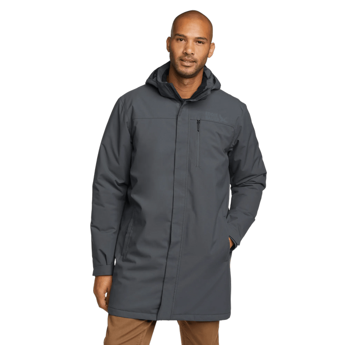Men's Mainstay Insulated Waterproof Hooded Trench Coat