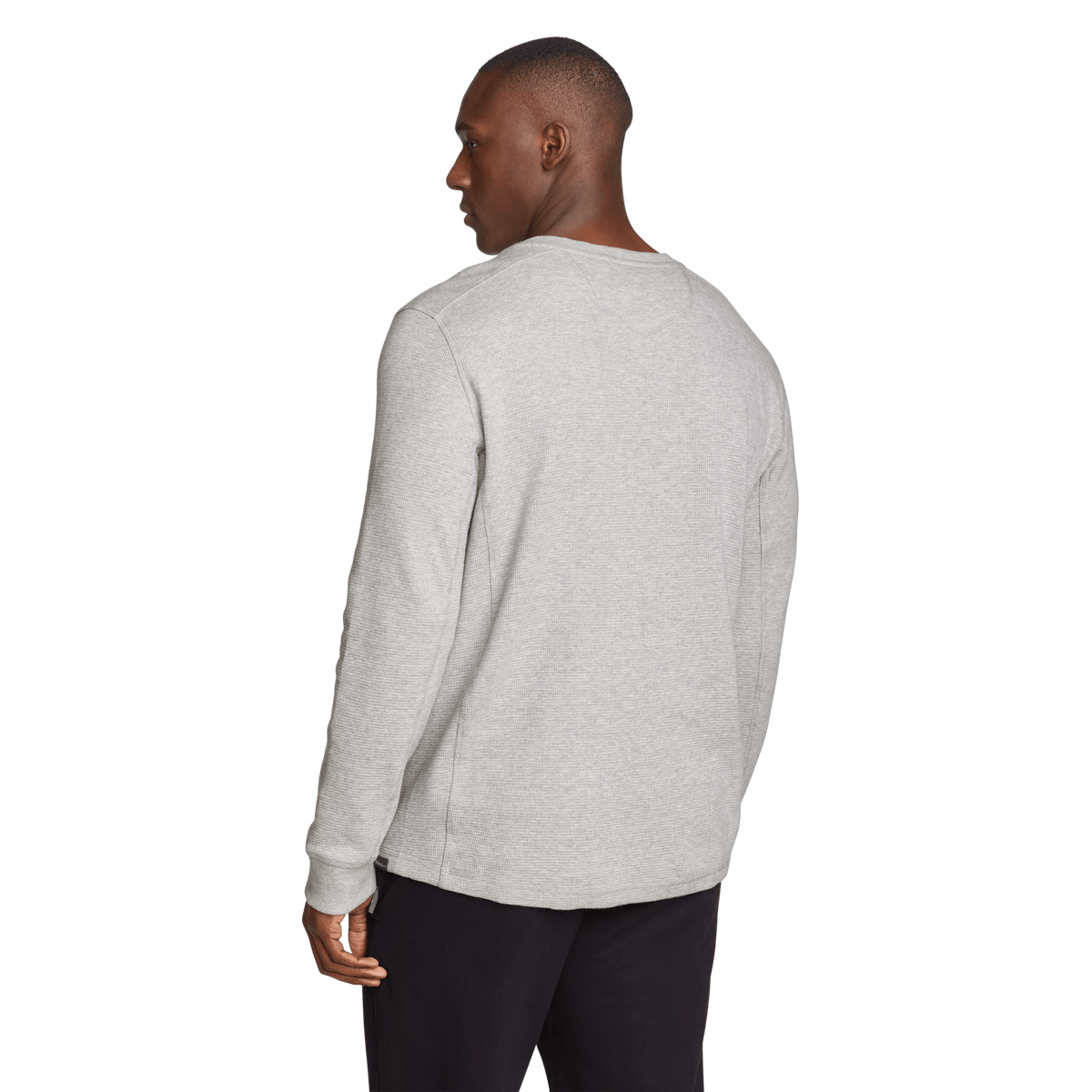 Men's Eddie's Favorite Ultrasoft Thermal Henley-Lt Htr Gray-Regular-6