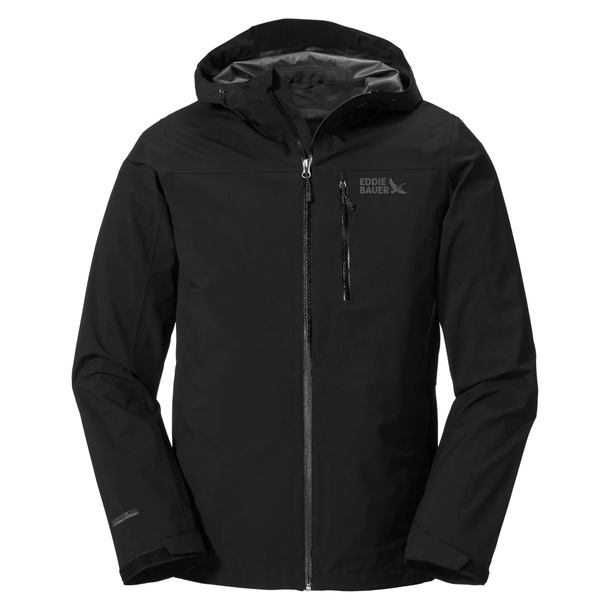 Men's Cloud Cap Waterproof Stretch Hooded Rain Jacket-Black-Regular-9