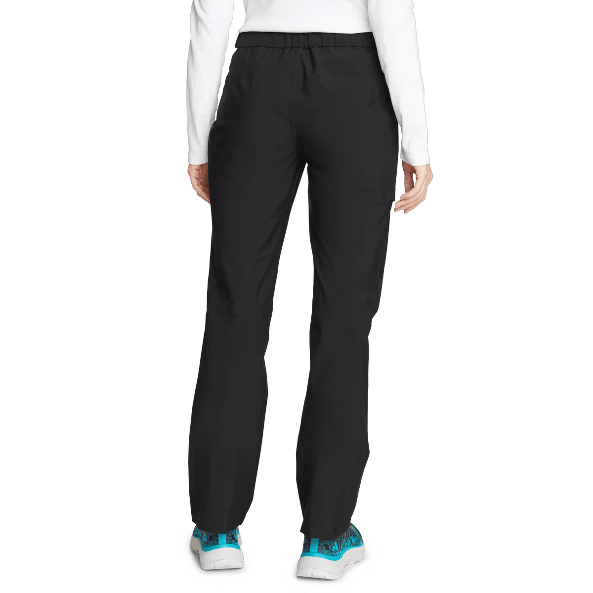 Women's Cloud Cap Stretch Waterproof Rain Pants-Black-Regular-2