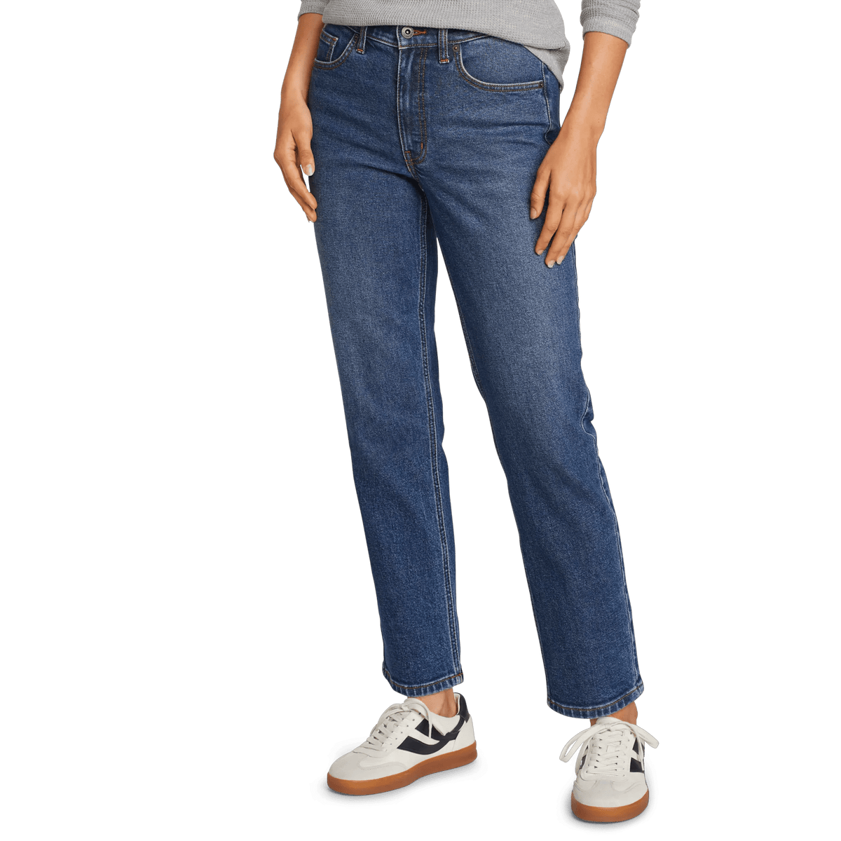 Women's Authentic High-Rise Straight Leg Jeans-Indigo Blue-Regular-1