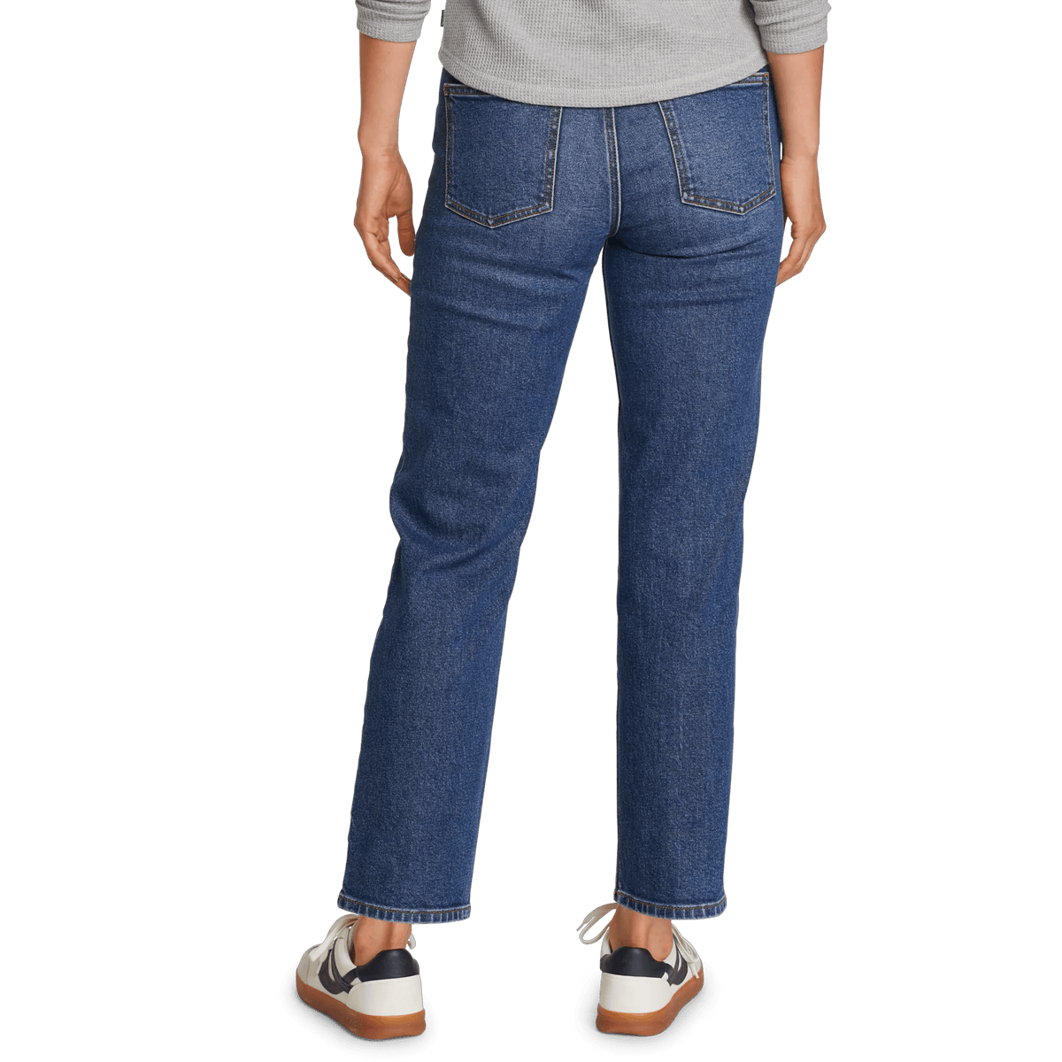 Women's Authentic High-Rise Straight Leg Jeans-Indigo Blue-Regular-5