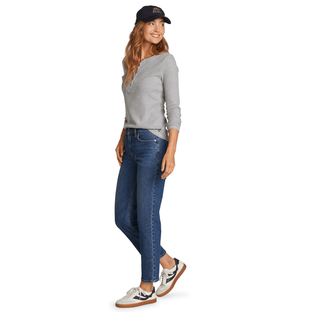 Women's Authentic High-Rise Straight Leg Jeans-Indigo Blue-Regular-9