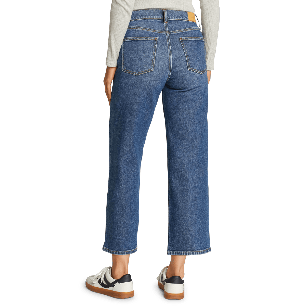 Women's Authentic Everyday High-Rise Cropped Jeans-Indigo Blue-Regular-7