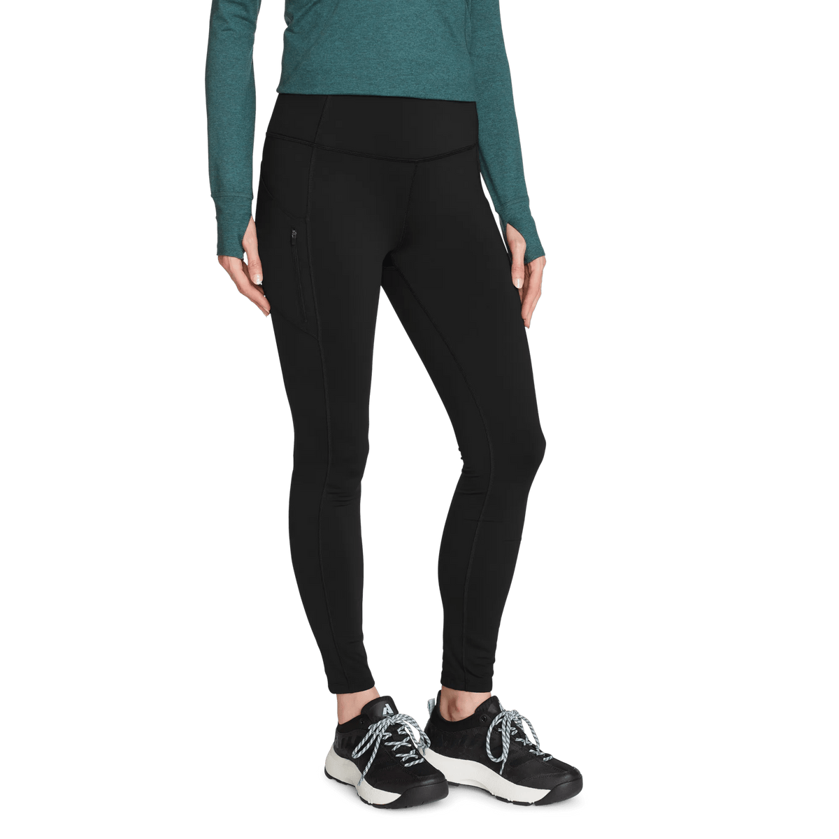 Women's Crossover Winter Trail Adventure High-Rise Leggings-Black-Regular-8