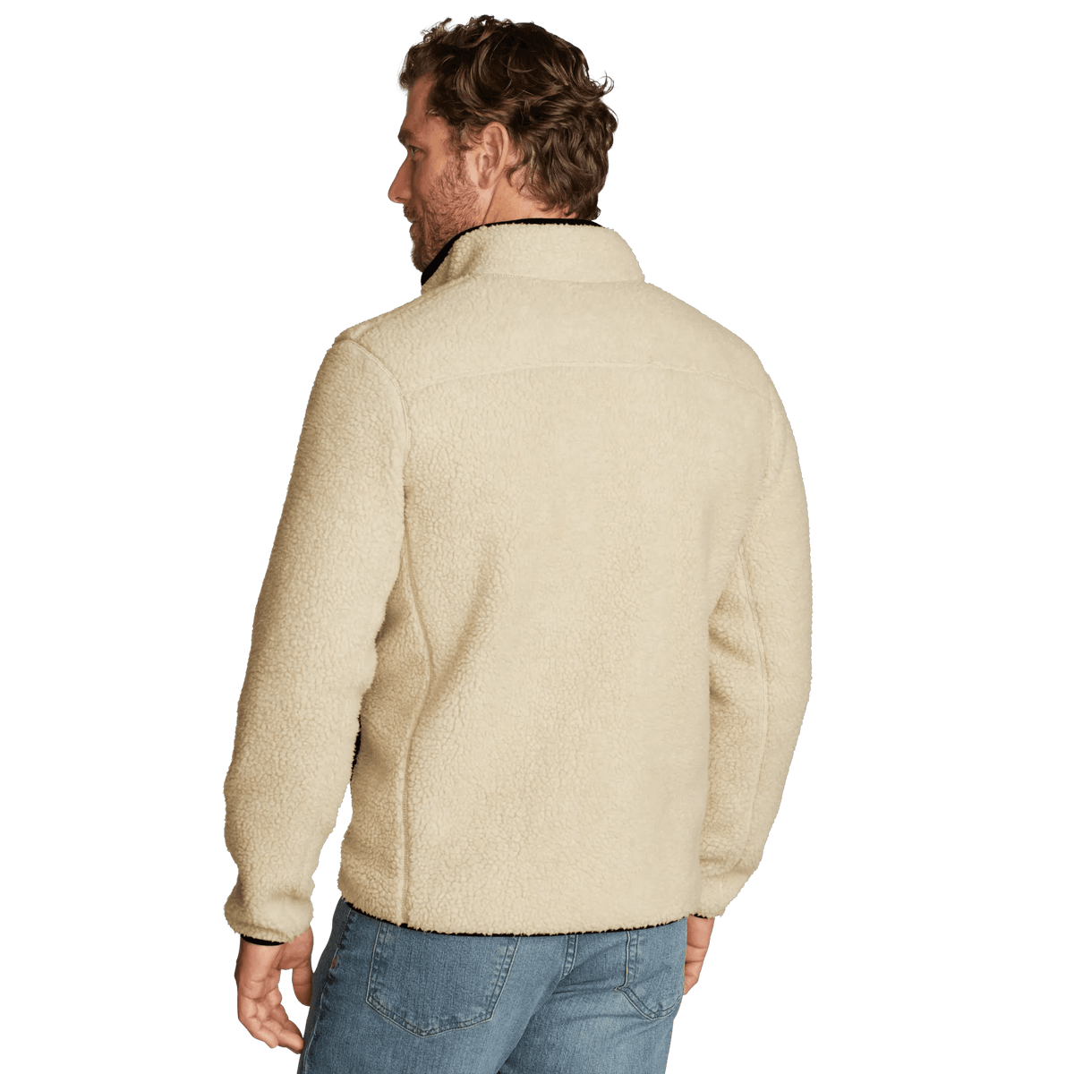 Men's Chilali Faux Shearling Fleece Jacket-Oyster-Regular-3