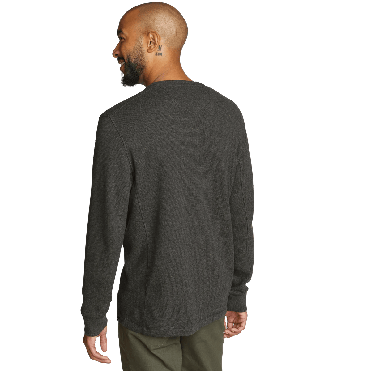 Men's Eddie's Favorite Ultrasoft Thermal Henley-Charcoal Htr-Regular-7