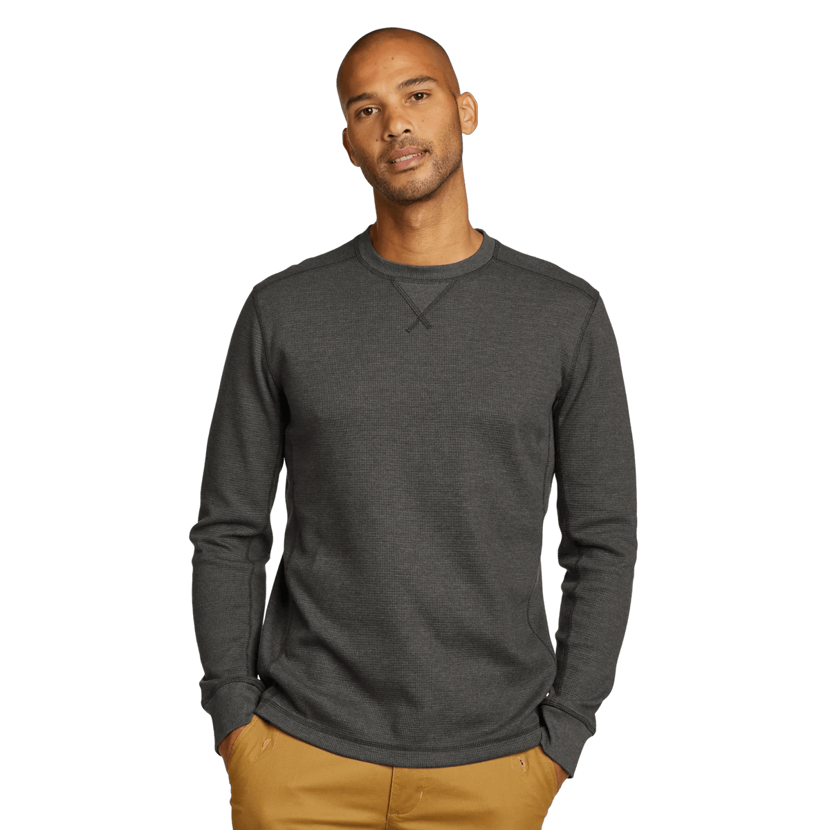 Men's Eddie's Favorite Ultrasoft Thermal Crew-Charcoal Htr-Regular-5
