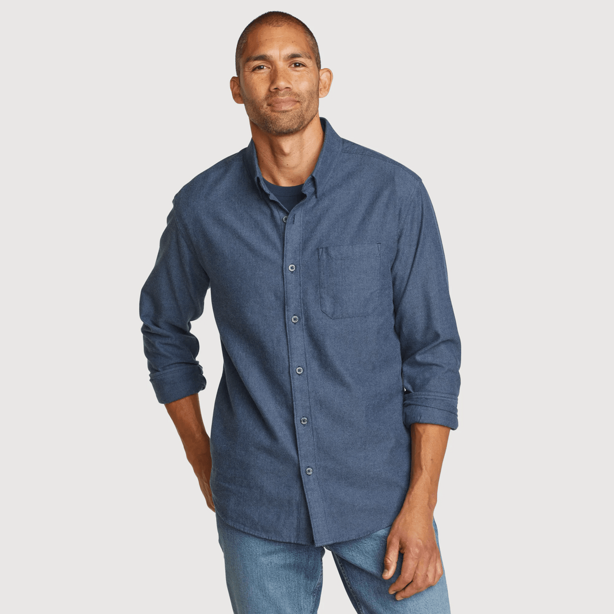 Men's Eddie's Favorite Flannel Classic Fit Shirt - Solid-Brook-Regular-14