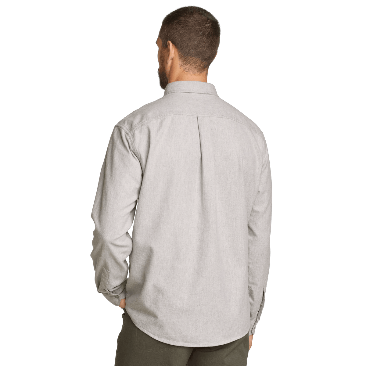 Men's Eddie's Favorite Flannel Classic Fit Shirt - Solid-Gray-Regular-7