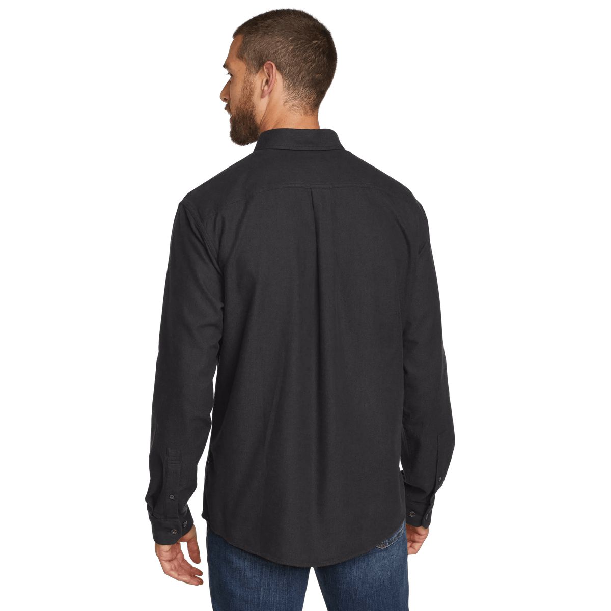 Men's Eddie's Favorite Flannel Classic Fit Shirt - Solid-Gray Smoke-Regular-10