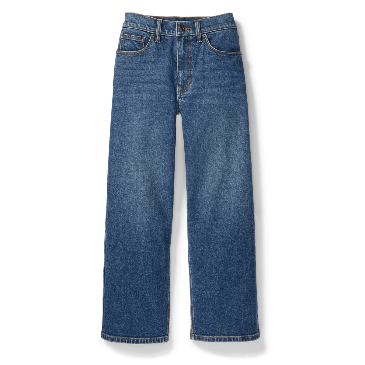 Women's Authentic Everyday High-Rise Cropped Jeans-Indigo Blue-Regular-2