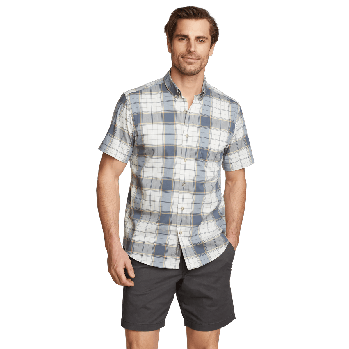 Men's Voyager Flex Short Sleeve Shirt Winter Blue Regular 7