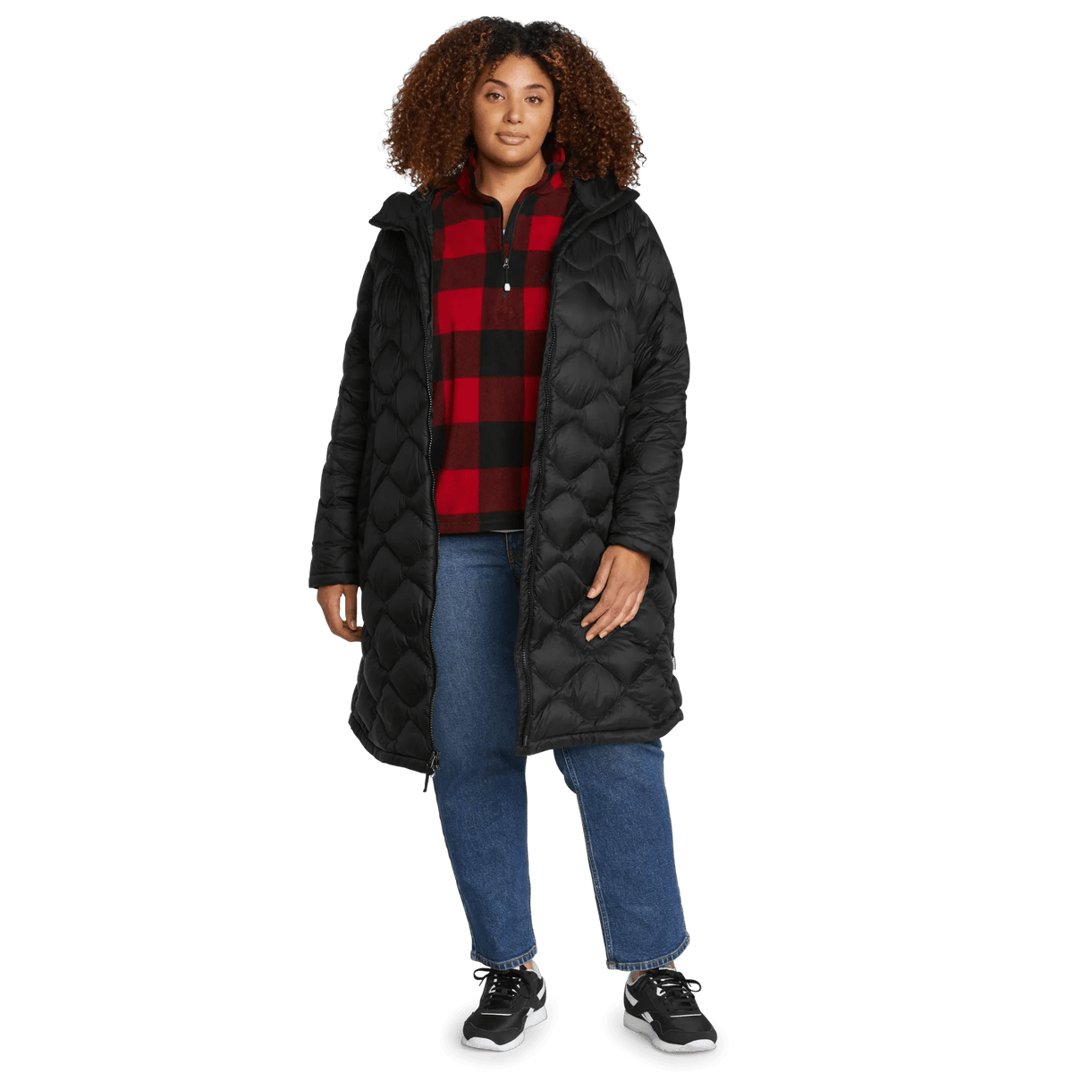 Women's Shaw Down Hooded Parka-Black-Plus-4