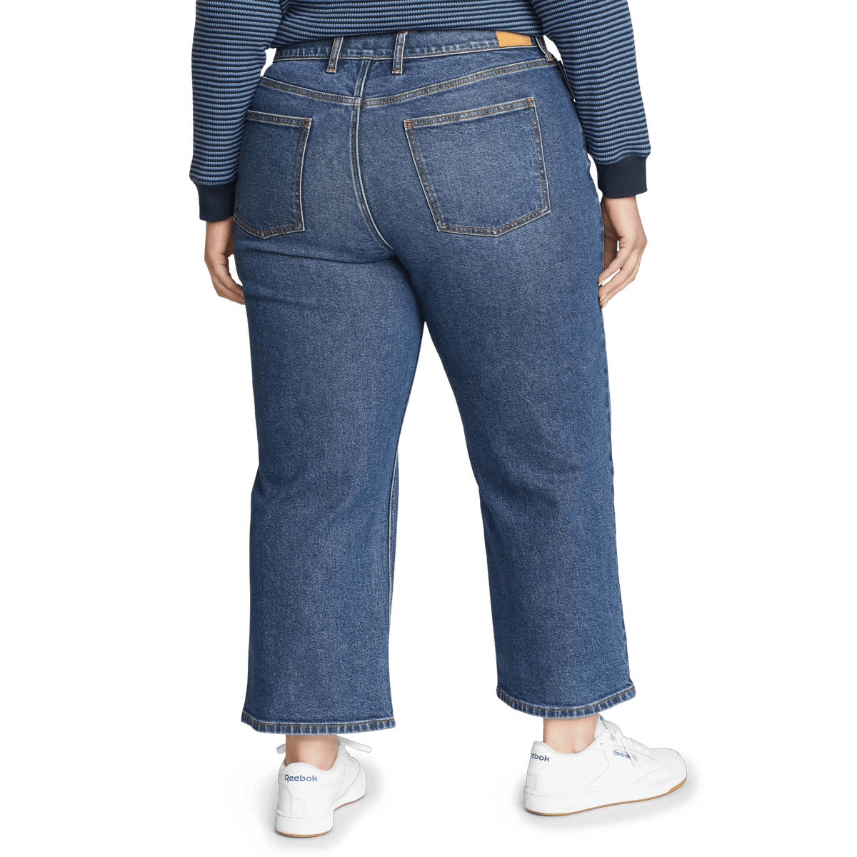 Women's Authentic Everyday High-Rise Cropped Jeans-Indigo Blue-Plus-6