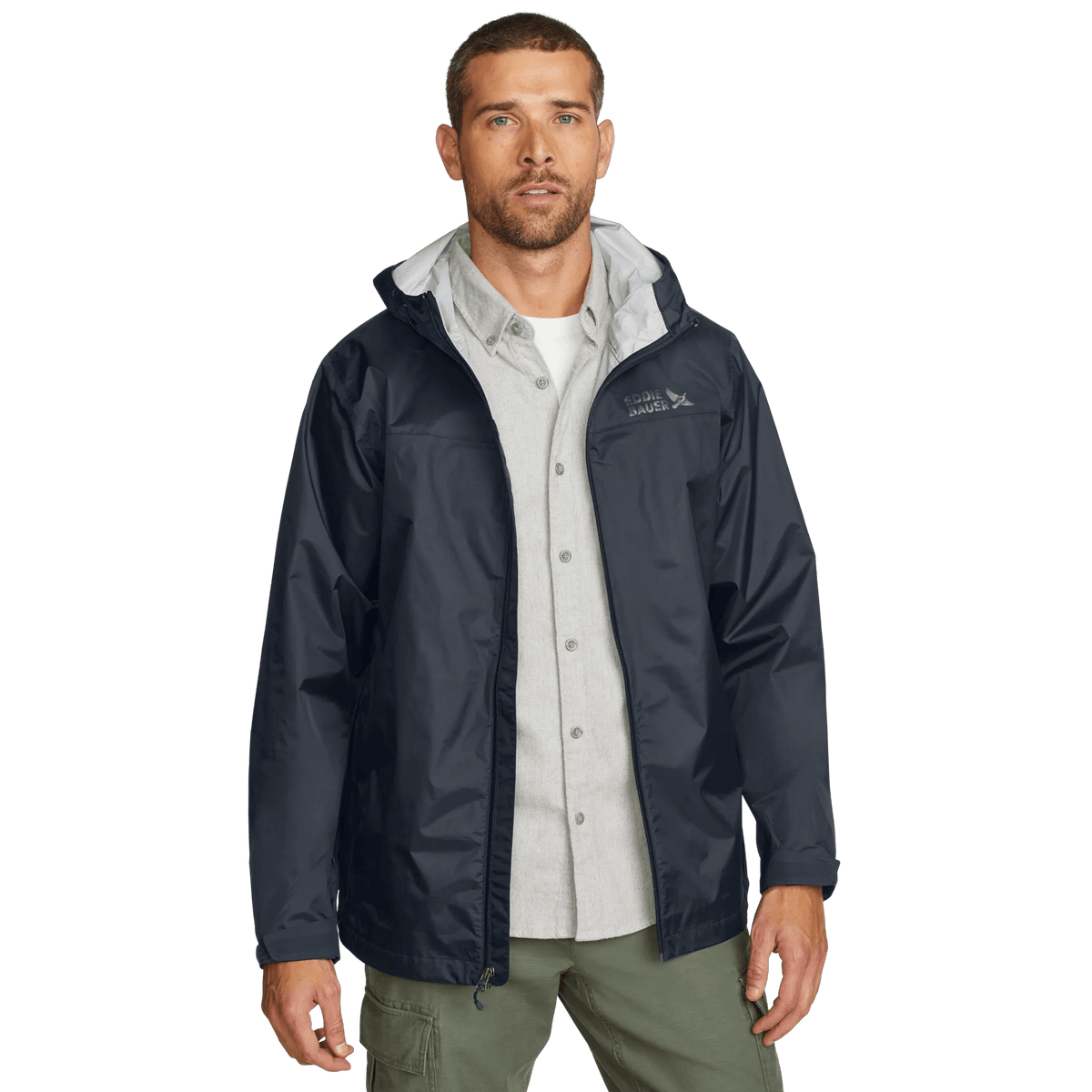 Men's RipPac® Pro Waterproof Hooded Rain Jacket-Ocean-Regular-2