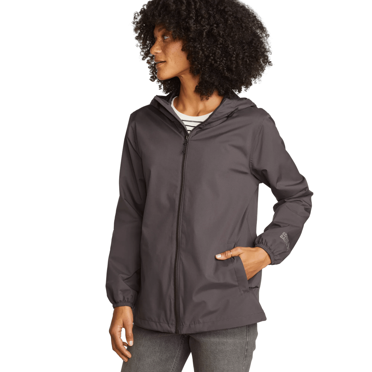 Women's Rainy Pass Water-Repellent Hooded Jacket-Aubergine-Regular-7