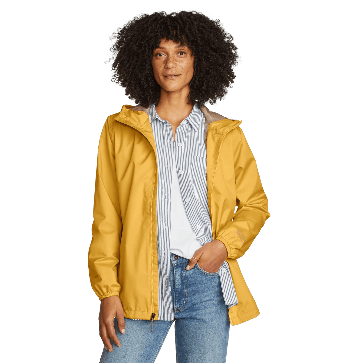 Women's Rainy Pass Water-Repellent Hooded Jacket-Dijon-Regular-11