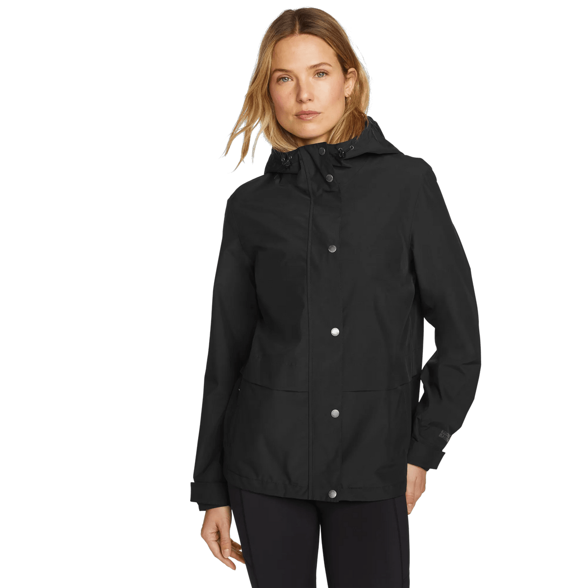 Women's Rainfoil® Storm Waterproof Hooded Jacket-Black-Regular-10