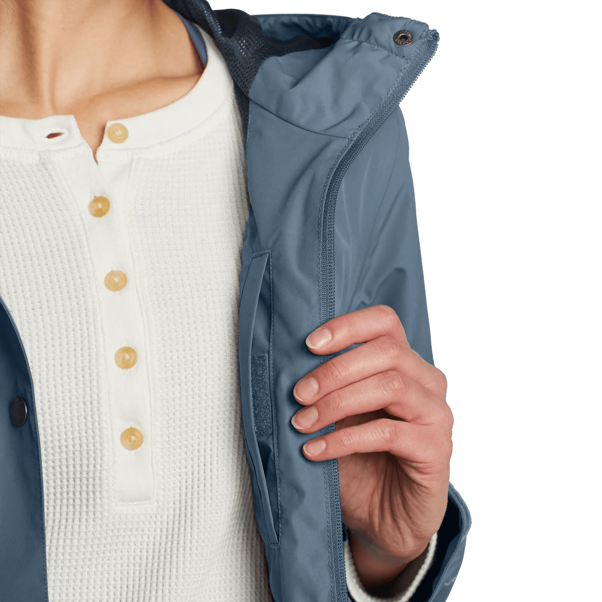Women's Rainfoil® Storm Waterproof Hooded Jacket-Blue Haze-Regular-6