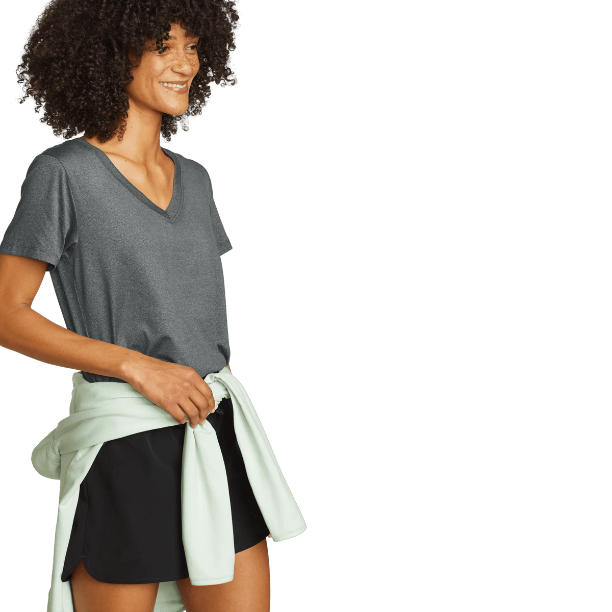 Women's Surreal Travel V-Neck T-Shirt-Slate-Regular-6