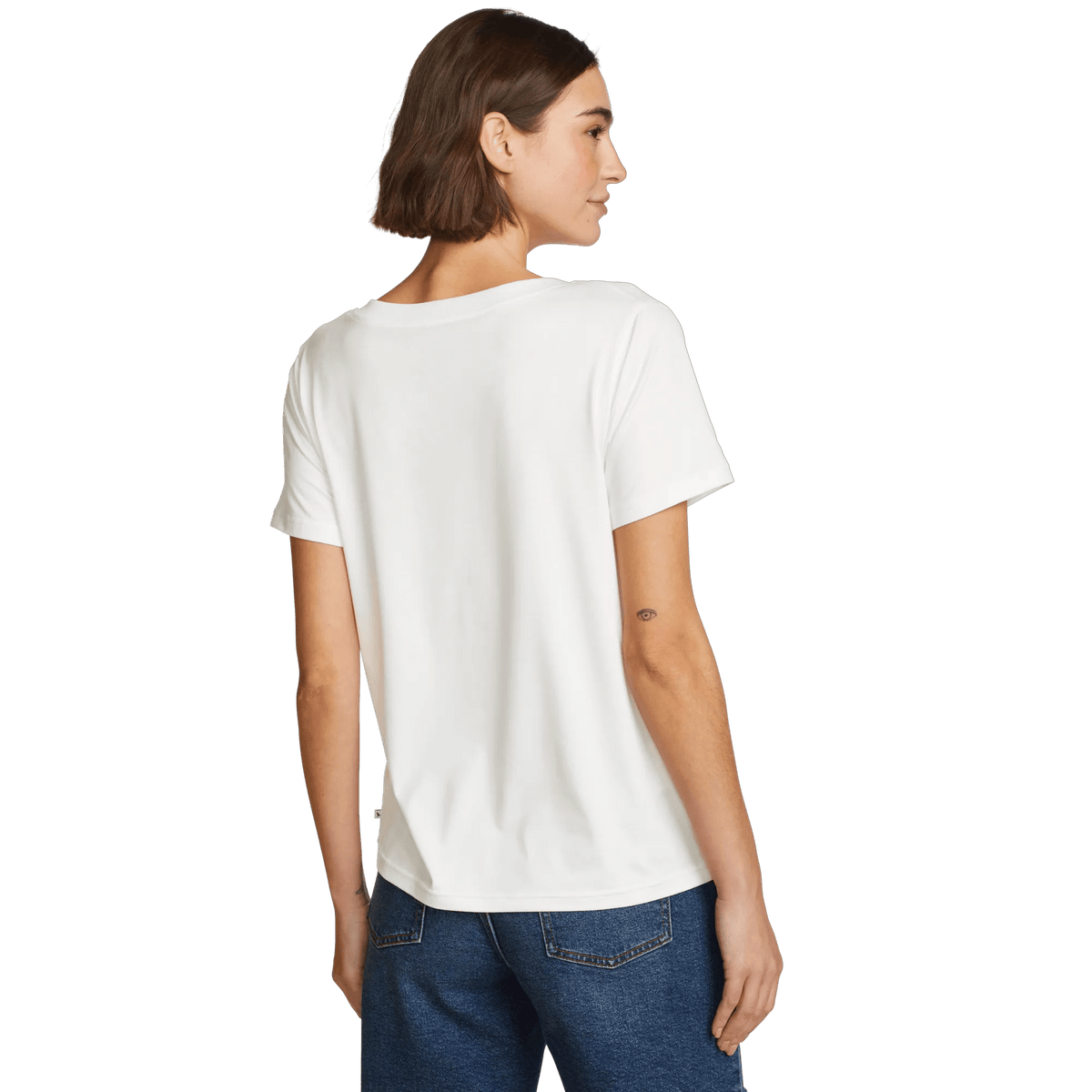 Women's Surreal Travel V-Neck T-Shirt-White-Regular-2