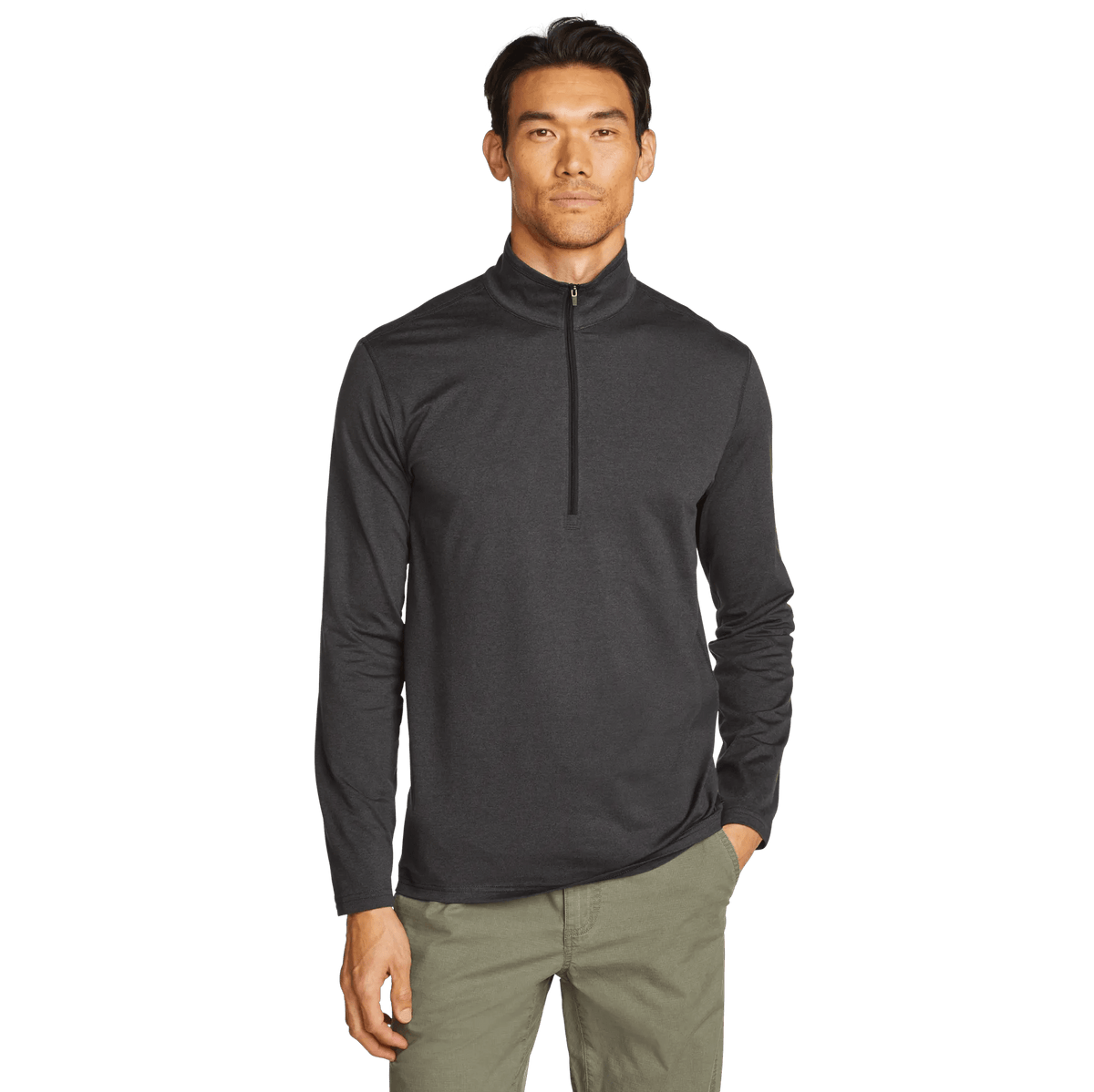 Men's Mountain Trek 1/2-Zip Mock-Charcoal Htr-Regular-1