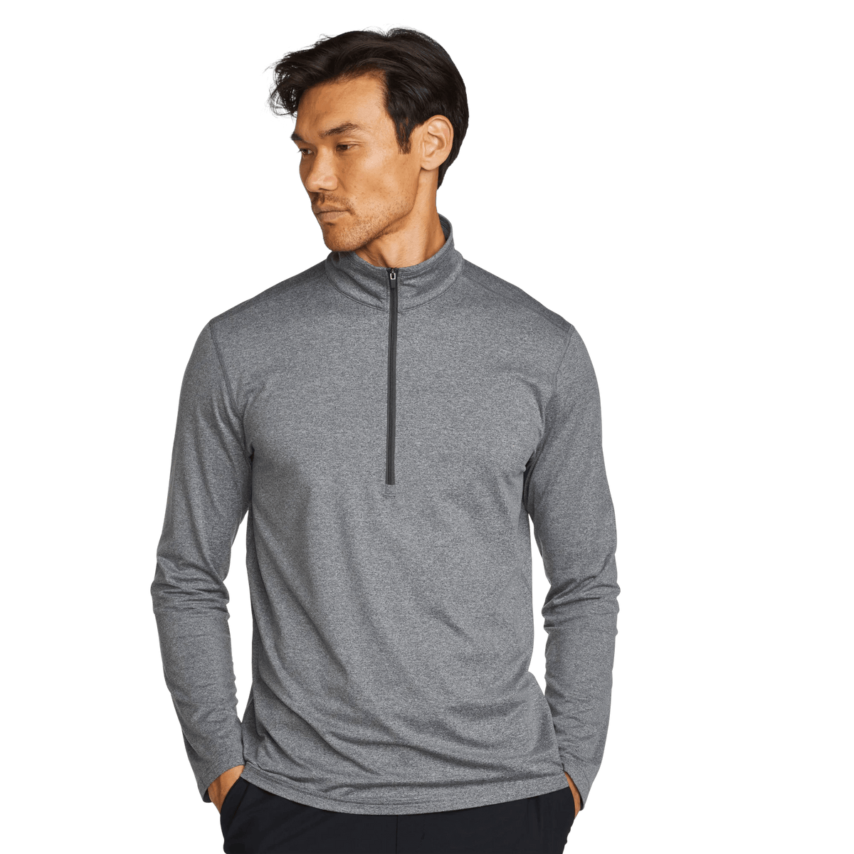 Men's Mountain Trek 1/2-Zip Mock-Med Htr Gray-Regular-7