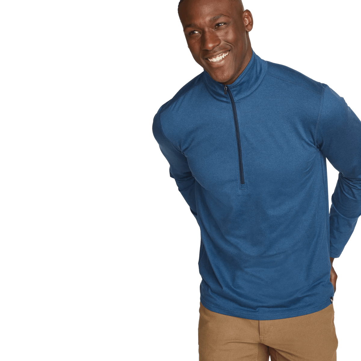 Men's Mountain Trek 1/2-Zip Mock-Dark Blue-Regular-4