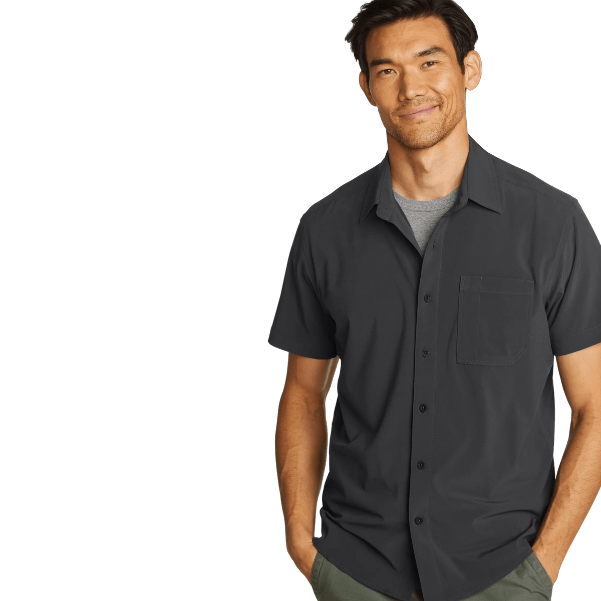 Men's Departure One-Pocket Shirt-Carbon-Regular-1