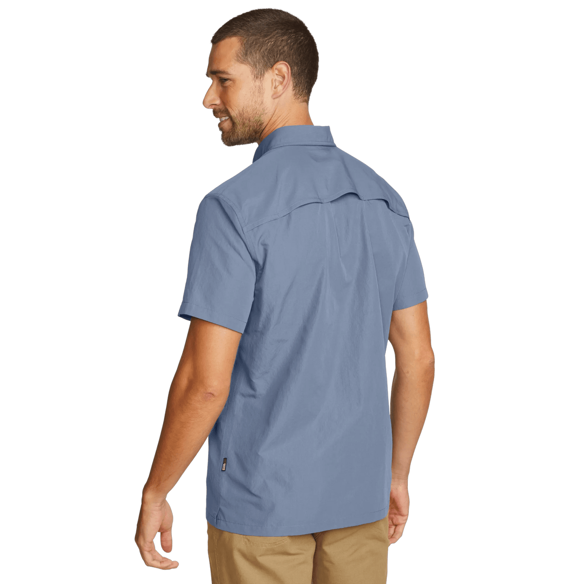 Men's Rainier Ripstop Short-Sleeve Shirt-Chambray Blue-Regular-3