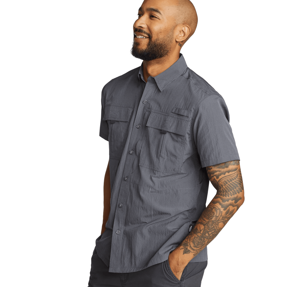 Men's UPF Guide 2.0 Short-Sleeve Shirt-Navy-Regular-14