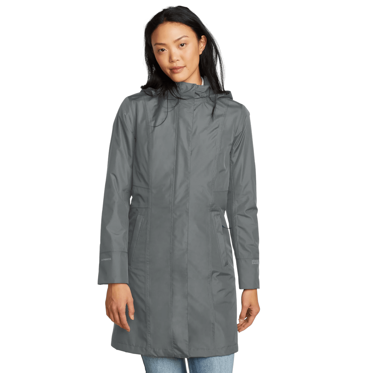 Women's Girl on the Go® Waterproof Trench Coat-Slate-Regular-3