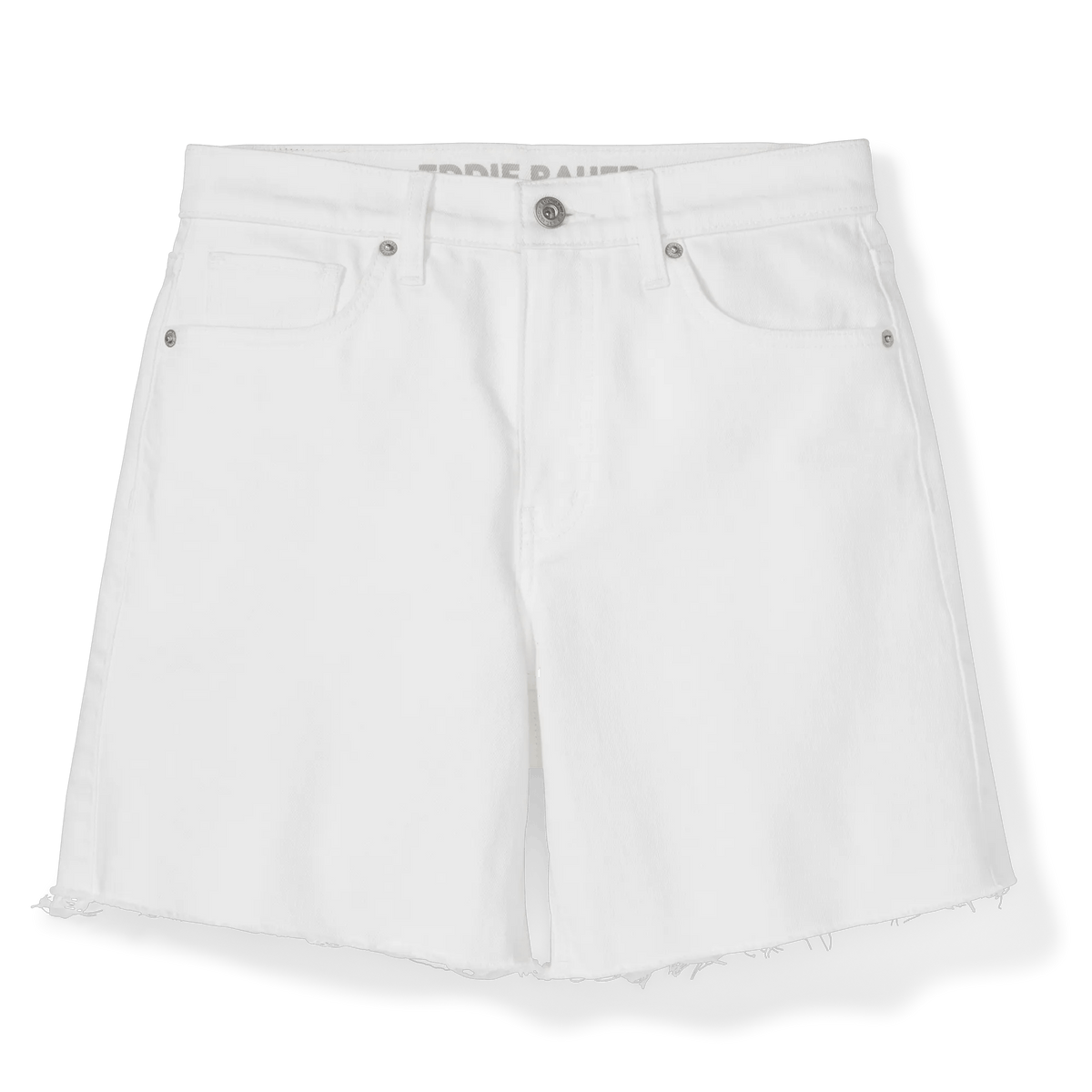 Women's Authentic High-Rise Denim Shorts - Classic Fit-White-Regular-6