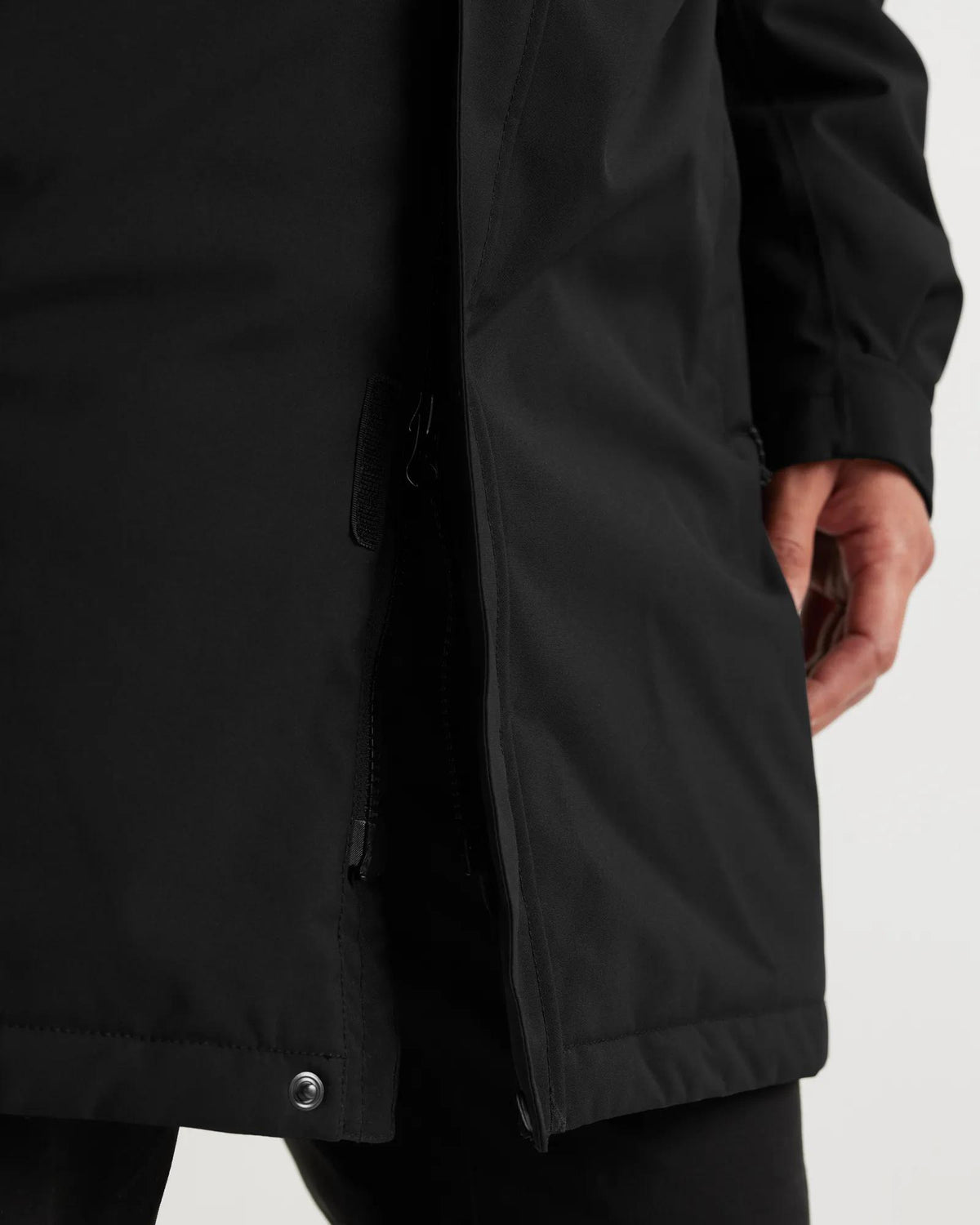 Men's Mainstay Insulated Waterproof Hooded Trench Coat-Black-Regular-7