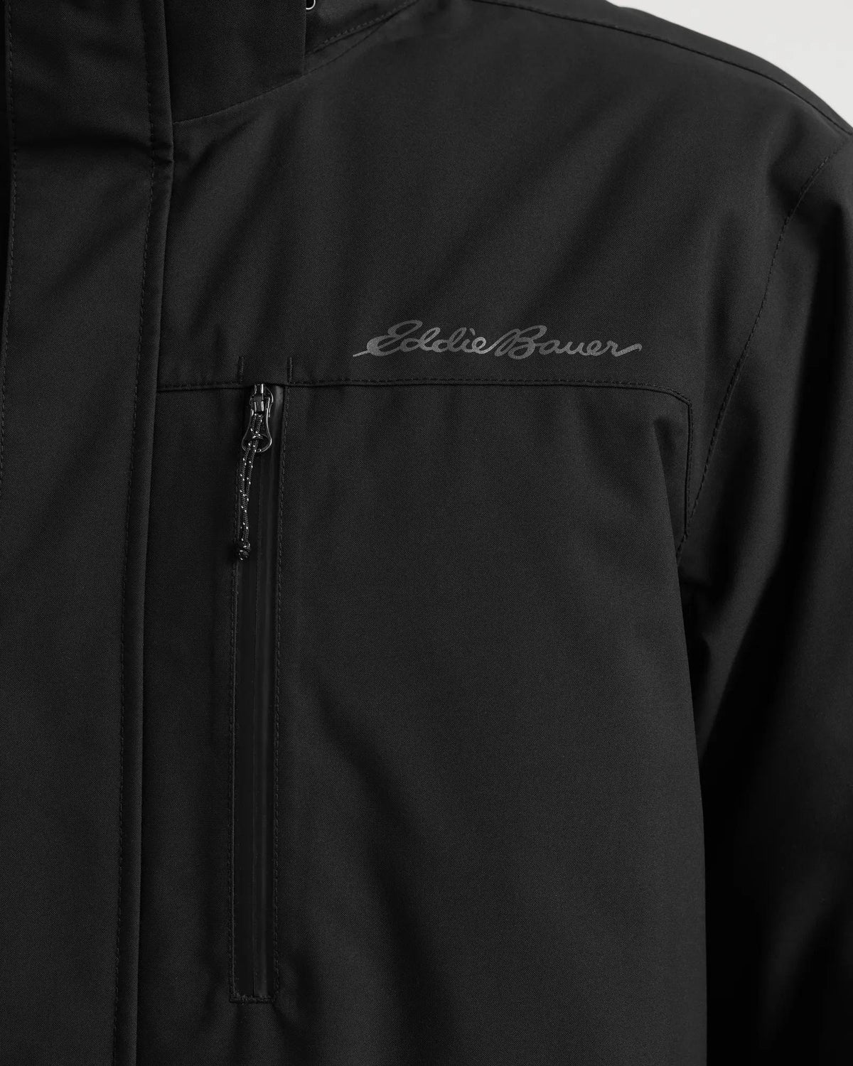 Men's Mainstay Insulated Waterproof Hooded Trench Coat-Black-Regular-6