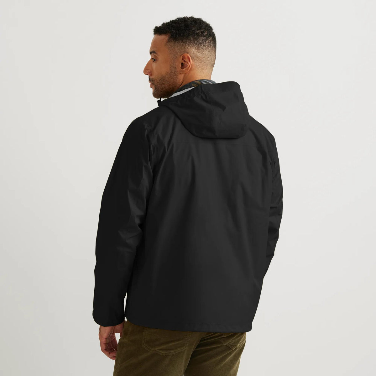 Men's RipPac® Pro Waterproof Hooded Rain Jacket-Black-Regular-4