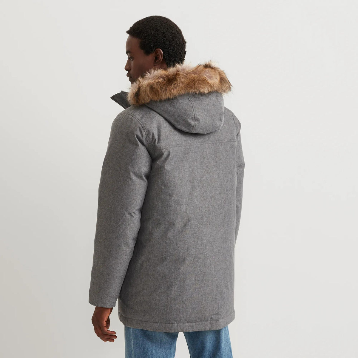 Men's Superior Down Waterproof Hooded Parka-Htr Gray-Regular-6