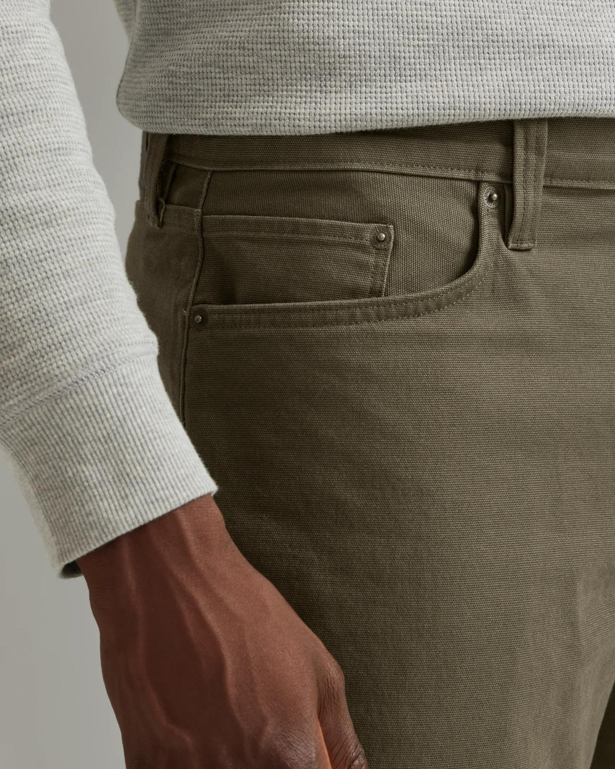 Men's Mountain Flex Classic Fit Canvas Pants-Dk Fatigue-Regular-10