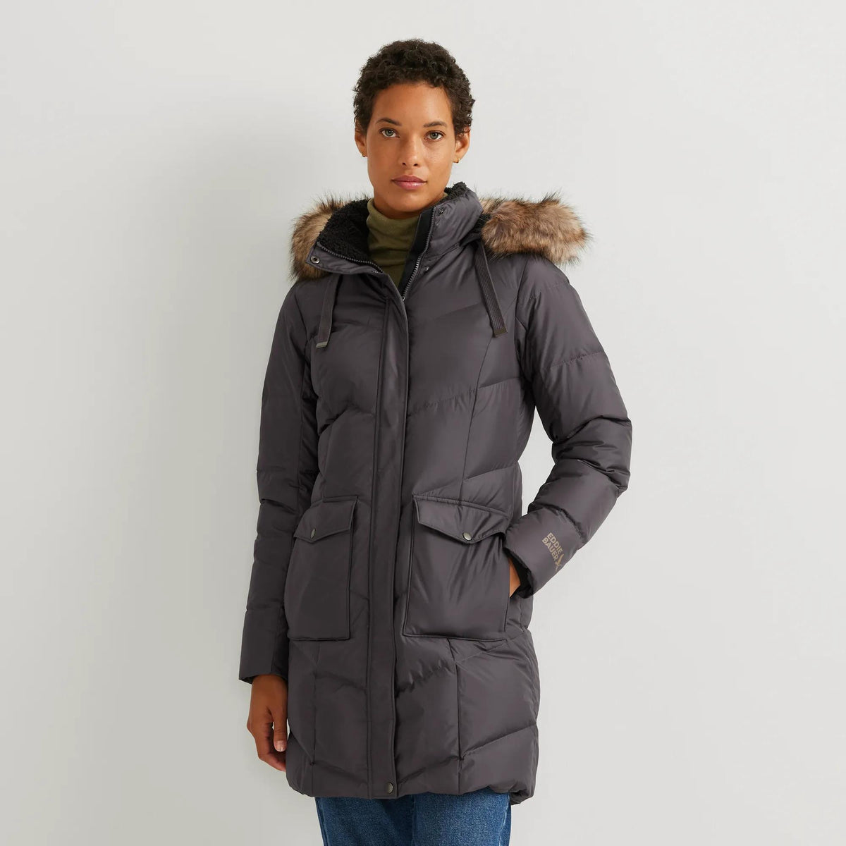 Women's Lodge Cascadian Down Hooded Parka-Aubergine-Regular-1