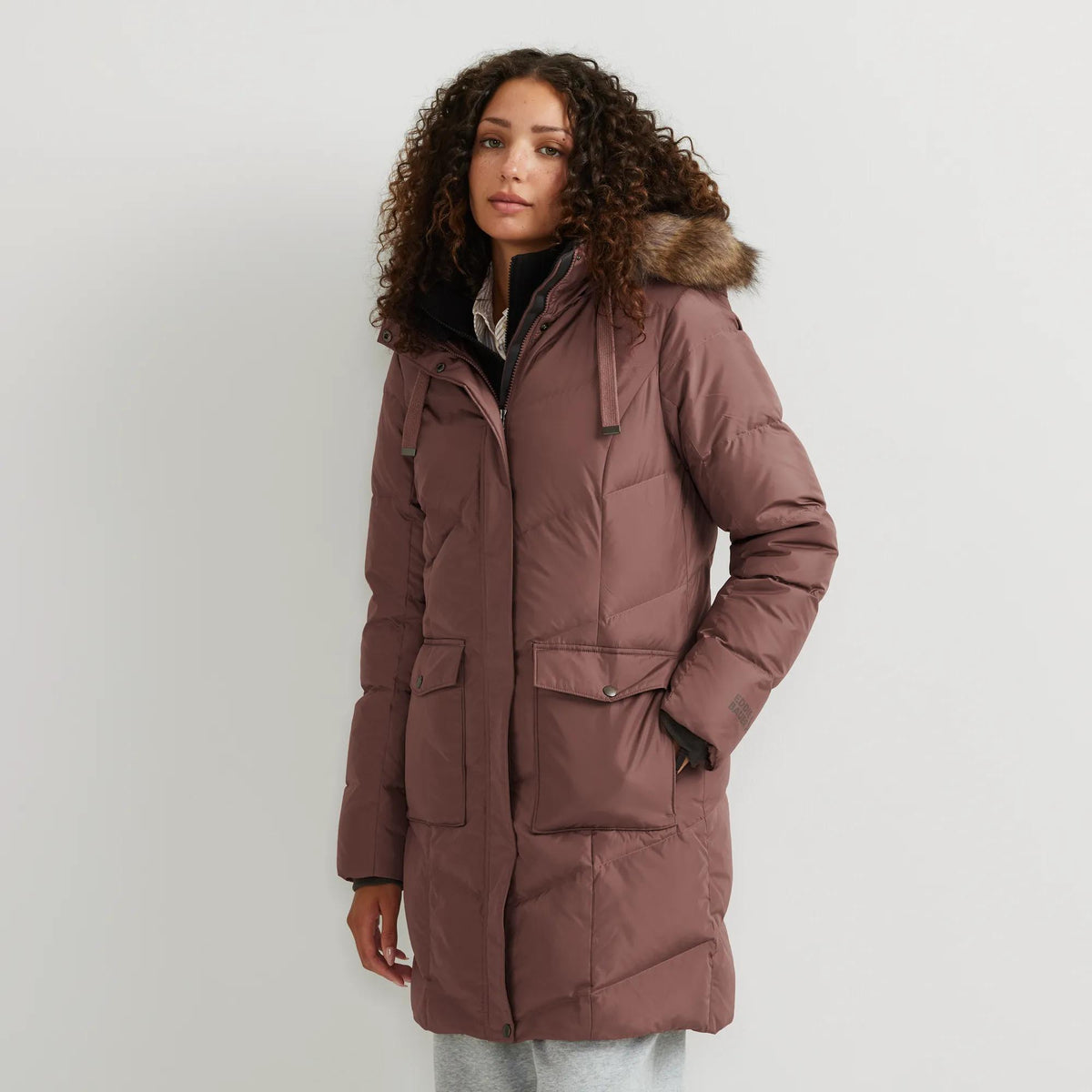 Women's Lodge Cascadian Down Hooded Parka-Plum-Regular-6